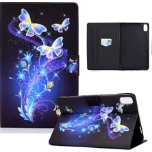 Xinghai Digital1 Huawei Matepad 10.4(2020)/(2022)/HONOR V6-Butterflies And Flowers Için Tam Korumalı, Darbeye Dayanıklı Desen Baskılı Deri Tablet Kılıfı (Yurt Dışından)