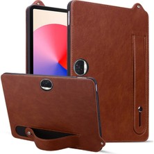 Xinghai Digital1 Honor Pad 9 Kılıf El Kayışı Kickstand Deri Tablet Kapağı-Kahverengi (Yurt Dışından)