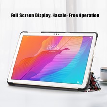 Xinghai Digital1 Üç Katlı Stand Desen Baskı Deri Kılıf Akıllı Tablet Kapak Için Huawei Matepad T 10S/T 10/tadını Çıkarın Tablet 2-Karikatür Graffiti (Yurt Dışından)