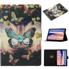 Xinghai Digital1 Desen Baskı Kartı Yuvaları Huawei Mediapad T3 10-Butterflies Için Flip Deri Tablet Kılıfı (Yurt Dışından)