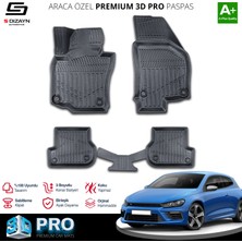 S-Dizayn Volkswagen Scirocco 3D Pro Havuzlu Paspas 2008 Üzeri A+ Kalite