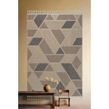 Bukleli Modern Iskandinav Bej Krem Makine Halısı Yolluk Antre Mutfak Salon Oturma Odası Koridor Sisal