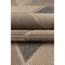 Bukleli Modern Iskandinav Bej Krem Makine Halısı Yolluk Antre Mutfak Salon Oturma Odası Koridor Sisal