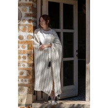 Barine Buhur Pike Dokulu Koltuk Şalı, Battaniye Krem