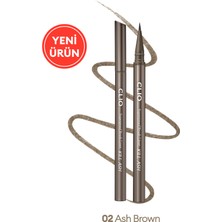 İnce Mikrofiber Fırça Uçlu, Sabitlenen Eyeliner CLIO Superproof Brush Liner Kill Ash (002 Ash Brown)