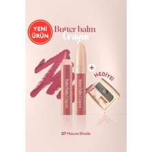 Kremsi, Kalem Şeklinde Renkli Dudak Balmı & Kalemtıraş CLIO Butter Balm Crayon 007 Mauve Shade