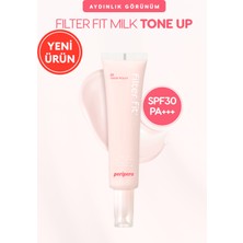 Aydınlık Görünüm Sunan Ton Eşitleyici Krem PERIPERA Filter Fit Milk Tone Up (001 Snow Peach) SPF30