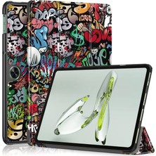 Zsykd Oneplus Pad Go / Oppo Pad Air2 / Neo Graffiti Için Deri Tablet Kılıfı (Yurt Dışından)