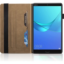 Zsykd Huawei Mediapad M5 10.8 Inç Kahverengi Için Deri Kılıf (Yurt Dışından)