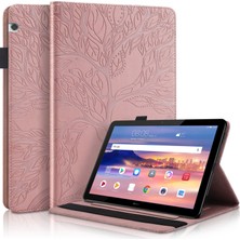 Zsykd Huawei Mediapad T5 10.1 Inç Pembe Altın Için Deri Kılıf (Yurt Dışından)