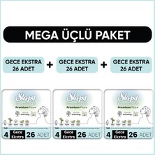 Sleepy Bio Natural Premium Plus Hijyenik Ped Mega Paket Gece Extra 26 x 3 (78 Adet)