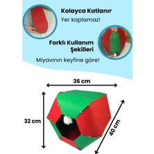 Miyav Mutlu Miyavlar Kedi Oyuncakları Kedi Evi, Hışırtılı Kurabiye, Ponponlu Terlik, Çıngıraklı Baston Şeker