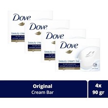 Dove Beauty Cream Bar Katı Güzellik Sabunu Original Nemlendirici Etkili 4x90 g