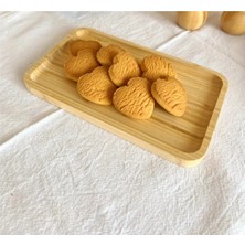 Stılsenın34 2 Adet Bambu Dikdörtgen Altlık Sunum Servis Tabağı 25x14 Cm