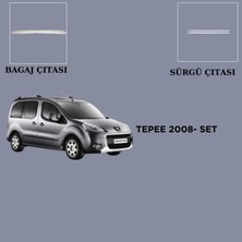 Alminox Oto  Aksesuar Peugeot Partner Tepee 2008-2012 Set Bagaj Çıtası-Sürgü Çıtası