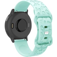 Alstrap Samsung Galaxy Watch 7 6 5 4 Uyumlu Leopar Desenli 20MM Silikon Kordon