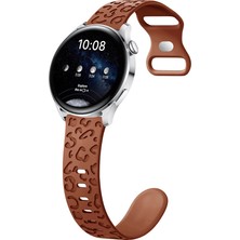 Alstrap Samsung Galaxy Watch 7 6 5 4 Uyumlu Leopar Desenli 20MM Silikon Kordon