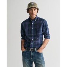 Gant Erkek Lacivert Regular Fit Düğmeli Yaka Logolu Gömlek 3240178.401