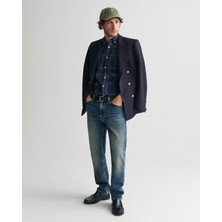 Gant Erkek Lacivert Regular Fit Düğmeli Yaka Logolu Gömlek 3240178.401