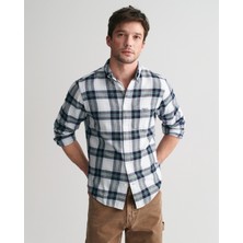 Gant Erkek Mavi Regular Fit Düğmeli Yaka Logolu Gömlek 3240216.457