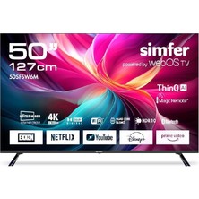 Simfer 50SFSW6M 50" 127 Ekran 4K Ultra HD Uydu Alıcılı LCD Tv