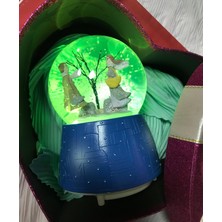 Sevgililer Love Kar Küresi Işıklı Müzikli Kar Püskürtmeli Büyük Boy Hediye Kutulu