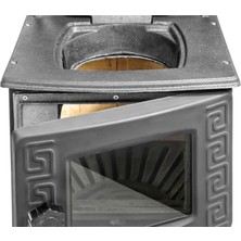 Rehome Mini Turbo Şömine Döküm Soba | Siyah | Erendemir
