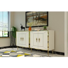 Demonte Home Mobilya Arnodh (KB150) Konsol Beyaz Altın