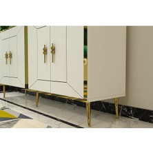 Demonte Home Mobilya Arnodh (KB150) Konsol Beyaz Altın