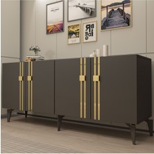 Demonte Home Mobilya Bahardh (KB150) Konsol Antrasit Altın