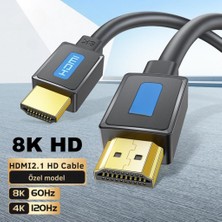 Coofbe Jasoz 1 Metre 8k 60HZ 4K 120HZ HDMI To HDMI Kablosu Görüntü Aktarım Kablosu 240hz Dinamik Hdr