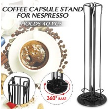 Xhltd 360 Dönen 40 Kapsül Kahve Pod Tutucu Kapsüller Dağıtım Kule Standı Nespresso Kapsül Depolama Kahve Standı Tutucu Için Uyar | Donanım Takımları (Yurt Dışından)