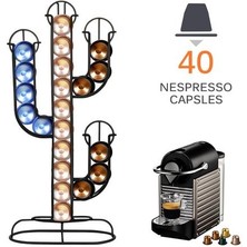 Xhltd Metal Siyah Nespresso Kapsül Tutucu Kahve Pod Depolama Standı Raf 40 Adet Coffeare Set Paslanmaz Kahve Filtre Tutucu Uyar | Depolama Tutucular ve Amp;raflar (Yurt Dışından)