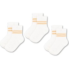 Novibaby 3'lü Pamuklu Çocuk Kolej Soket Çorap Bebek Unisex Kız Kadın Erkek Okul Çorabı, Beyaz Siyah Pembe