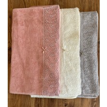 Ycn Home Pamuklu Güpürlü Çeyizlik 50 x 90 El Yüz Havlu 50*90  cm