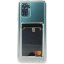 Smody Xiaomi Poco M5S İle Uyumlu Kılıf Kartlıklı Şeffaf Silikon Kapak