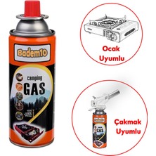 Badem10 Kamp Gazı 5 Adet Bütan Propan Gaz Tüpü Portatif Ocak Kartuşu Tek Kullanımlık Pürmüz 400 ml