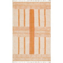 Eko Halı Holi Kilim HL06 Terra Pamuk ile Üretilen Etnik Desenli Çok Renkli Dokuma Kilim