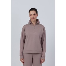 Yaka Fermuar Detaylı Sweatshirt  084
