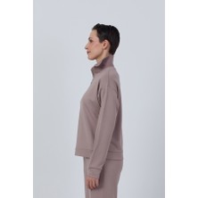 Yaka Fermuar Detaylı Sweatshirt  084