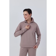 Yaka Fermuar Detaylı Sweatshirt  084