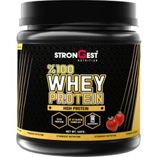 Strongest Whey Protein 420 gr 14 Servis Çilek Aromalı %100 Whey Protein Tozu