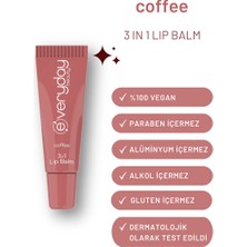 Everyday Beauty Kahve 3 Etkili Dudak Bakım Lip Balmı Nemlendirici, Besleyici, Parlak Görünüm 10 ml