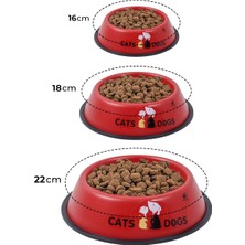 GOBYPET Renkli Kedi Köpek Mama Su Kabı 16 cm