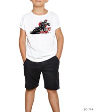 Z zepplin Motorcycle Motocross Speedway Beyaz Çocuk Tişört