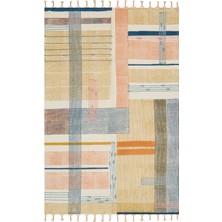 Eko Halı Holi Kilim HL09 Multy Pamuk ile Üretilen Etnik Desenli Çok Renkli Dokuma Kilim