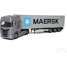 Solido 2023 Scania 580S + Maersk Container Trailer 80 cm - Ölçek : 1/24