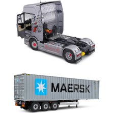 Solido 2023 Scania 580S + Maersk Container Trailer 80 cm - Ölçek : 1/24