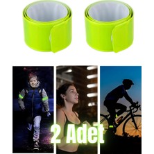 Yansıtıcı Şerit 2 Adet Reflektör Bilezik Bileklik Kolay Takılan Bantsız Cırtcırtsız 3CMX40CM