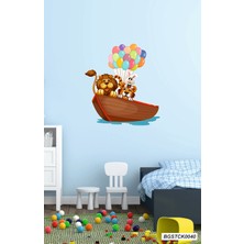 Bizerk Görsel Sevimli Hayvanlar Balon Çocuk Odası Kreş Anaokulu Duvar Yapışkanı Sticker